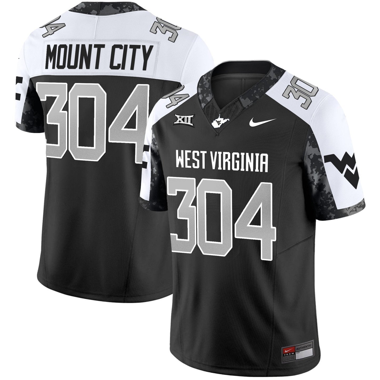 Men's West Virginia Mountaineers 2025 Coal Rush Vapor Limited Jersey - All Stitched
