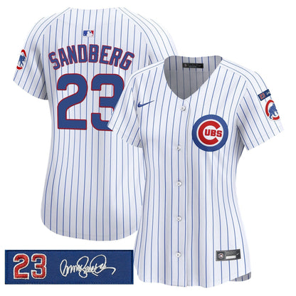 Women's Chicago Cubs 'Ryne Sandberg Tribute' Vapor Premier Limited Jersey V3 - All Stitched