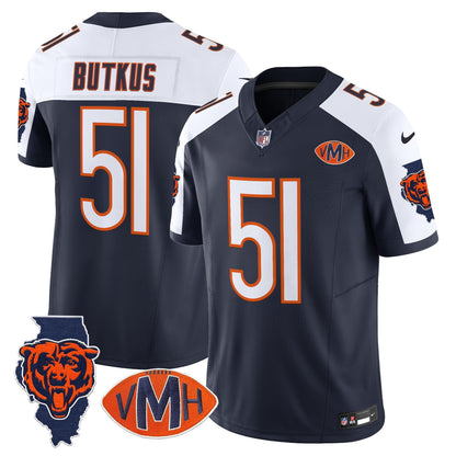 Men's Chicago Bears Virginia McCaskey Memorial Patch Vapor Jersey - All Stitched