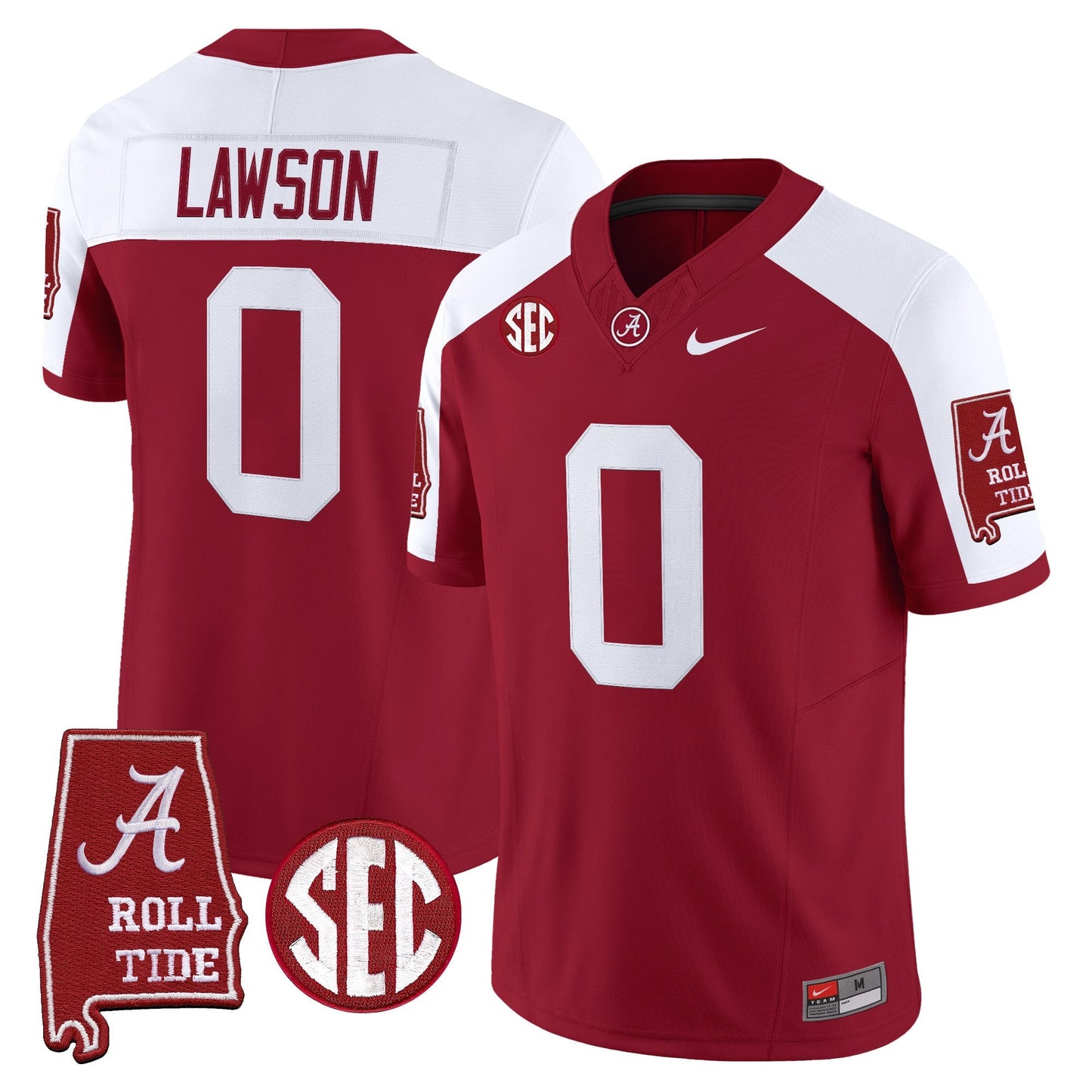 Men's Alabama Crimson Tide 2025 Vapor Limited Jersey - Alabama Map - All Stitched