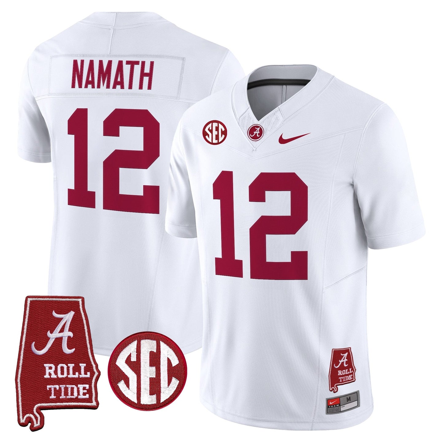 Men's Alabama Crimson Tide 2025 Vapor Limited Jersey - Alabama Map - All Stitched