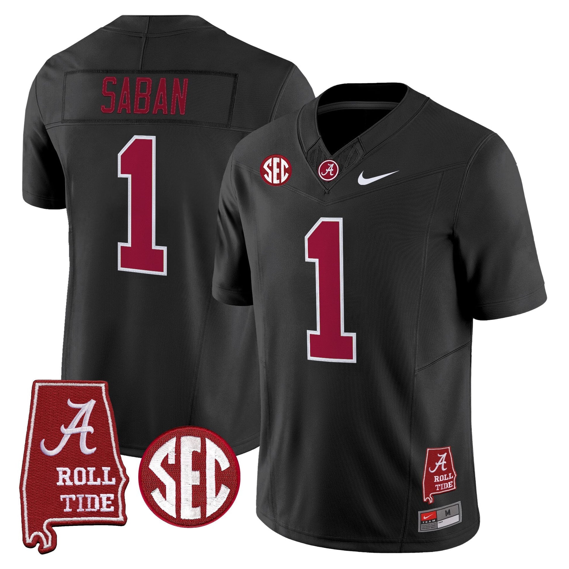 Men's Alabama Crimson Tide 2025 Vapor Limited Jersey - Alabama Map - All Stitched