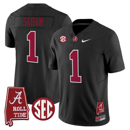 Men's Alabama Crimson Tide 2025 Vapor Limited Jersey - Alabama Map - All Stitched