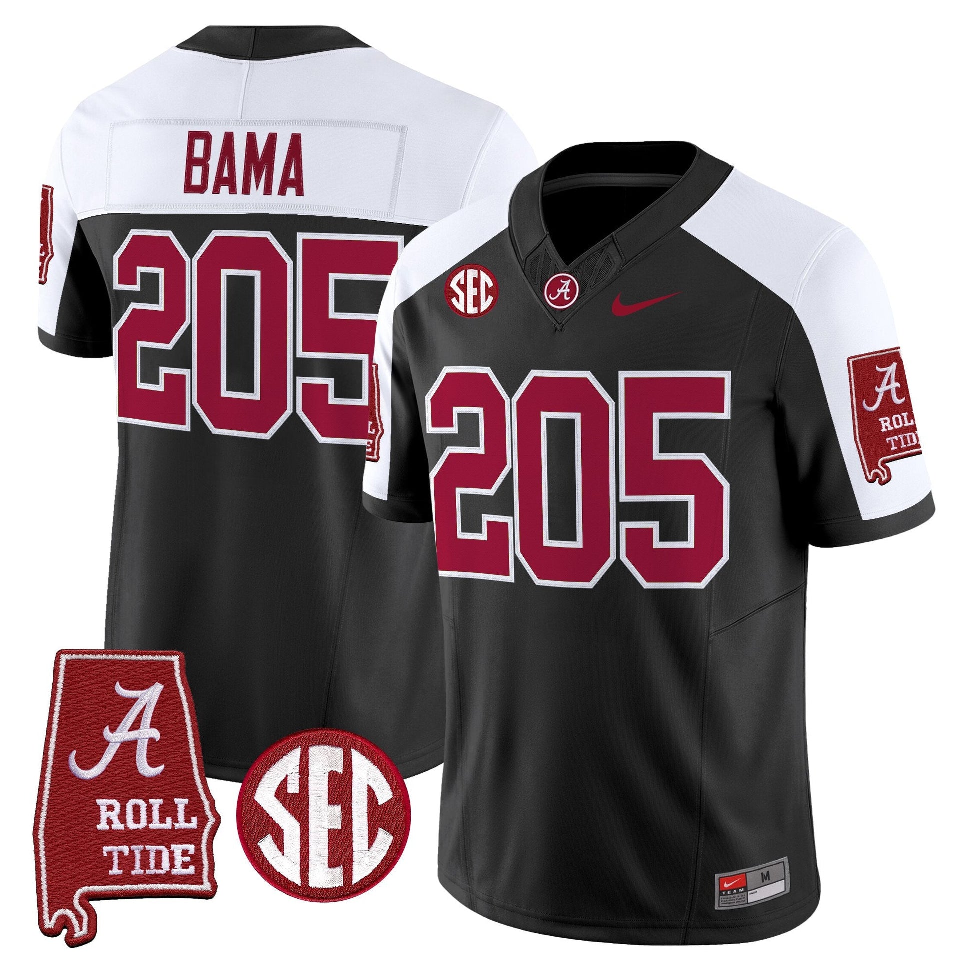 Men's Alabama Crimson Tide 2025 Vapor Limited Jersey - Alabama Map - All Stitched