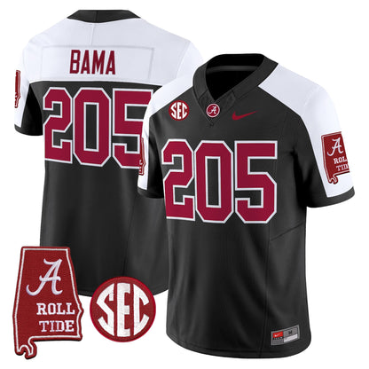 Men's Alabama Crimson Tide 2025 Vapor Limited Jersey - Alabama Map - All Stitched