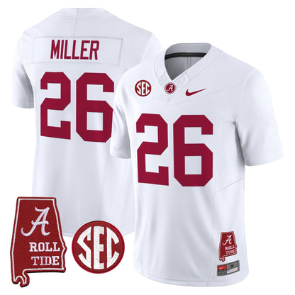 Men's Alabama Crimson Tide 2025 Vapor Limited Jersey - Alabama Map - All Stitched