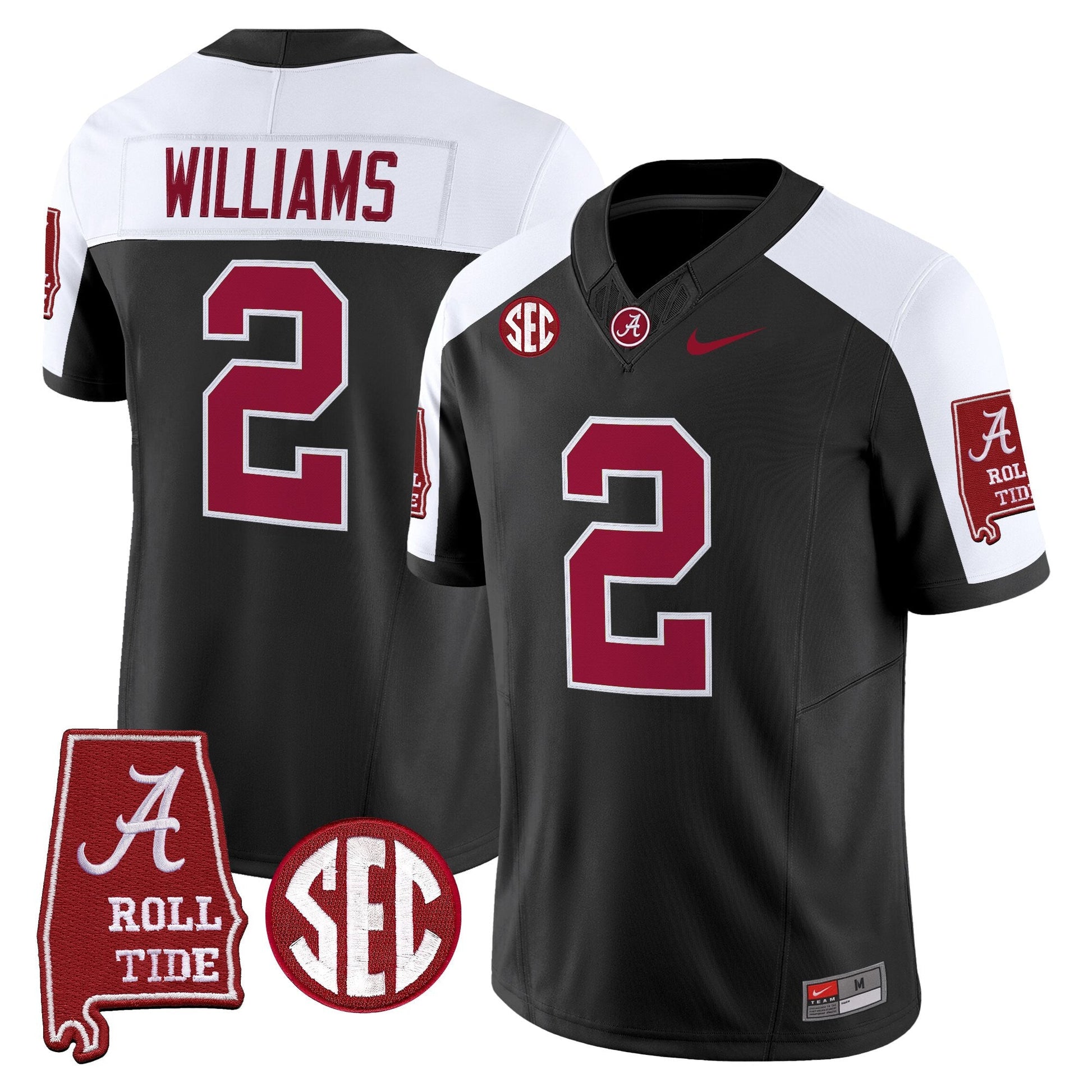 Men's Alabama Crimson Tide 2025 Vapor Limited Jersey - Alabama Map - All Stitched
