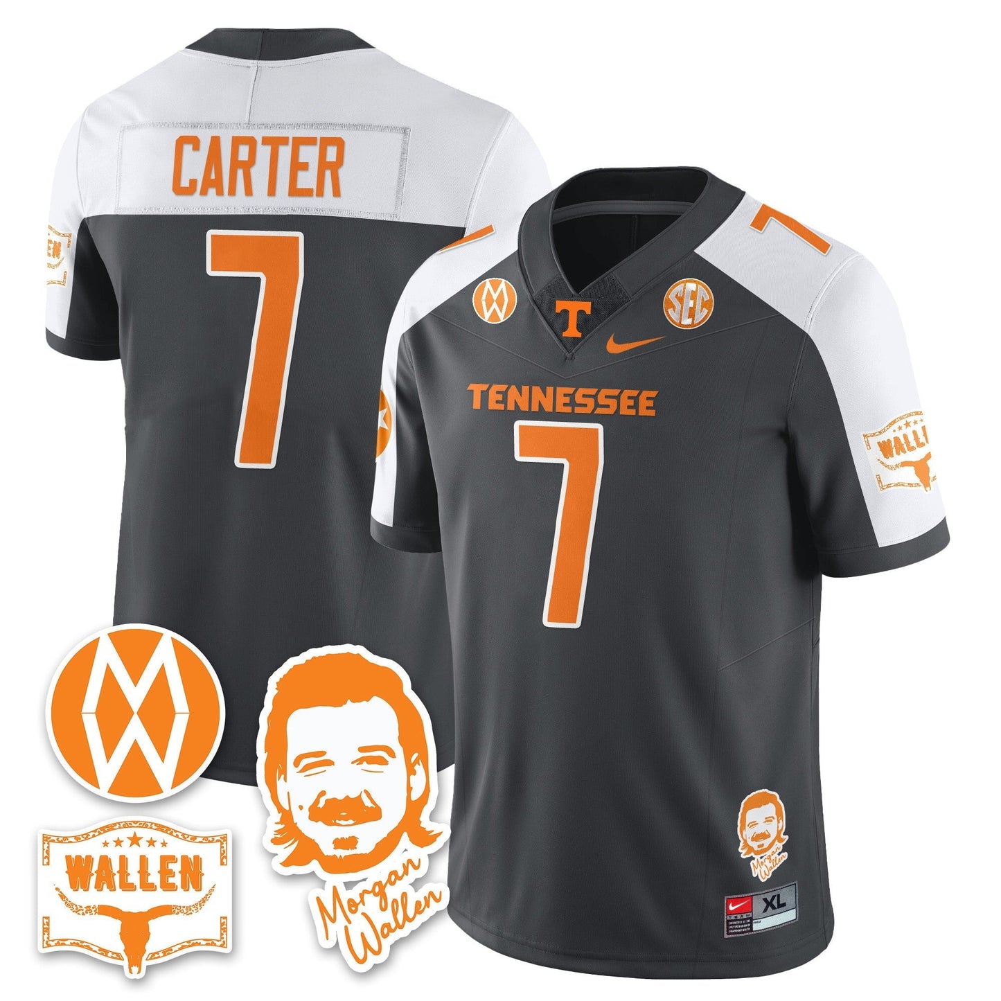 Men's Tennessee Volunteers Morgan Wallen 2025 Jersey - All Stitched