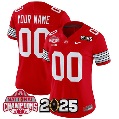 Ohio State Buckeyes 'Heritage Stripe' 2025 National Champions Patch Vapor Limited Custom Jersey - Stitched
