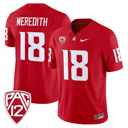 Men's Washington State Cougars 2025 Vapor Limited Jersey - All Stitched
