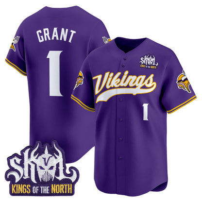  Minnesota Vikings 2025 Vapor Baseball Jersey - Stitched
