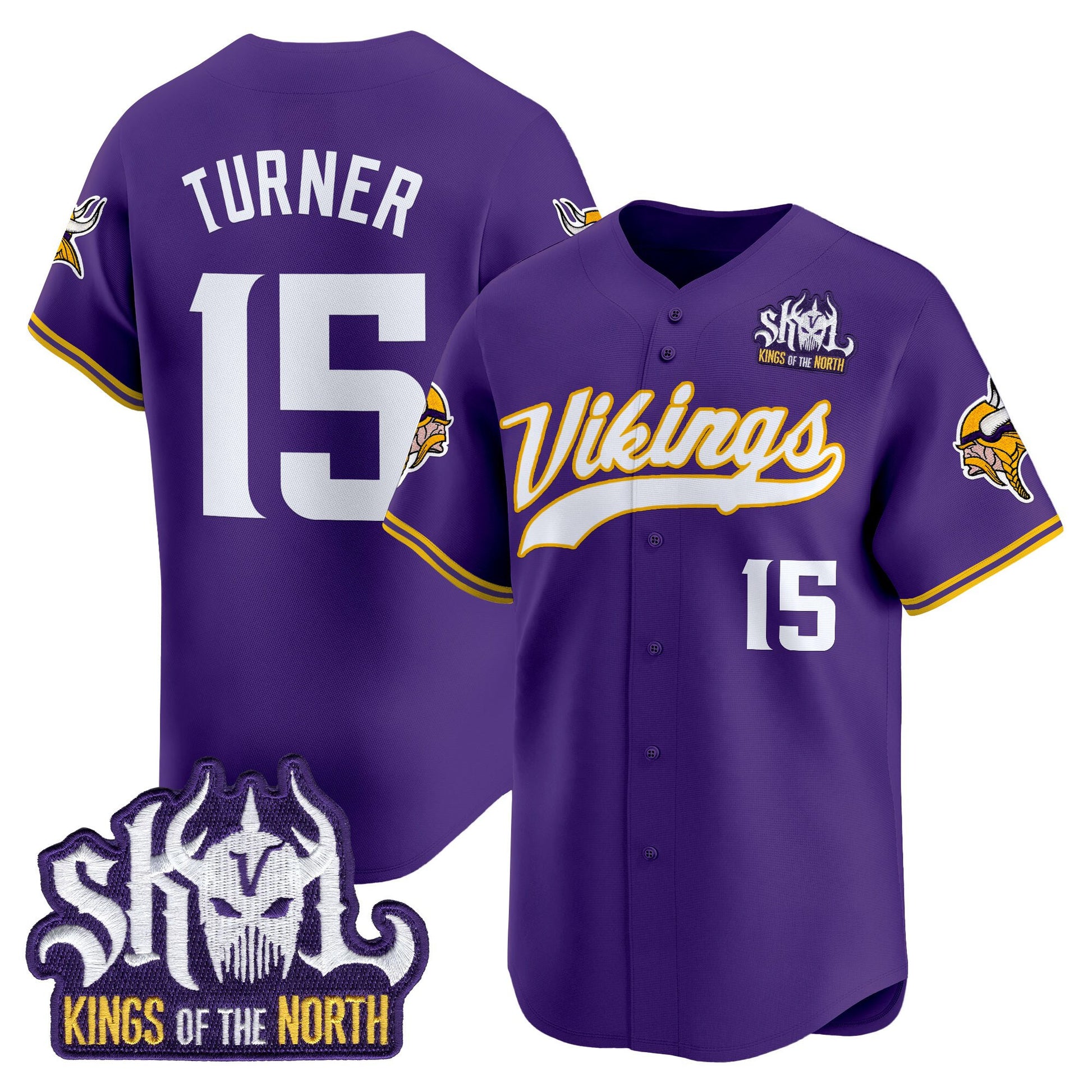  Minnesota Vikings 2025 Vapor Baseball Jersey - Stitched