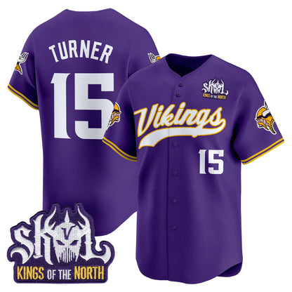  Minnesota Vikings 2025 Vapor Baseball Jersey - Stitched