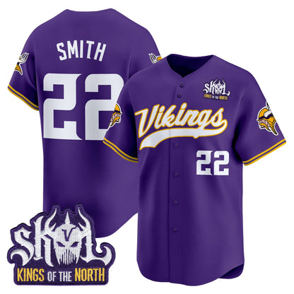  Minnesota Vikings 2025 Vapor Baseball Jersey - Stitched