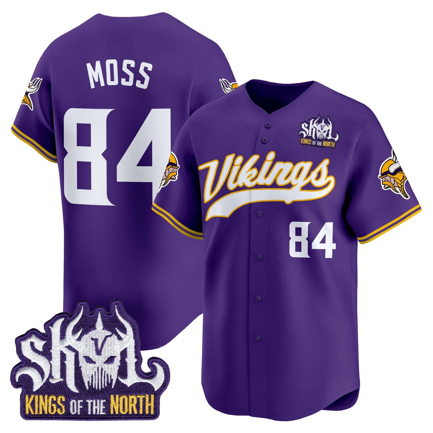  Minnesota Vikings 2025 Vapor Baseball Jersey - Stitched