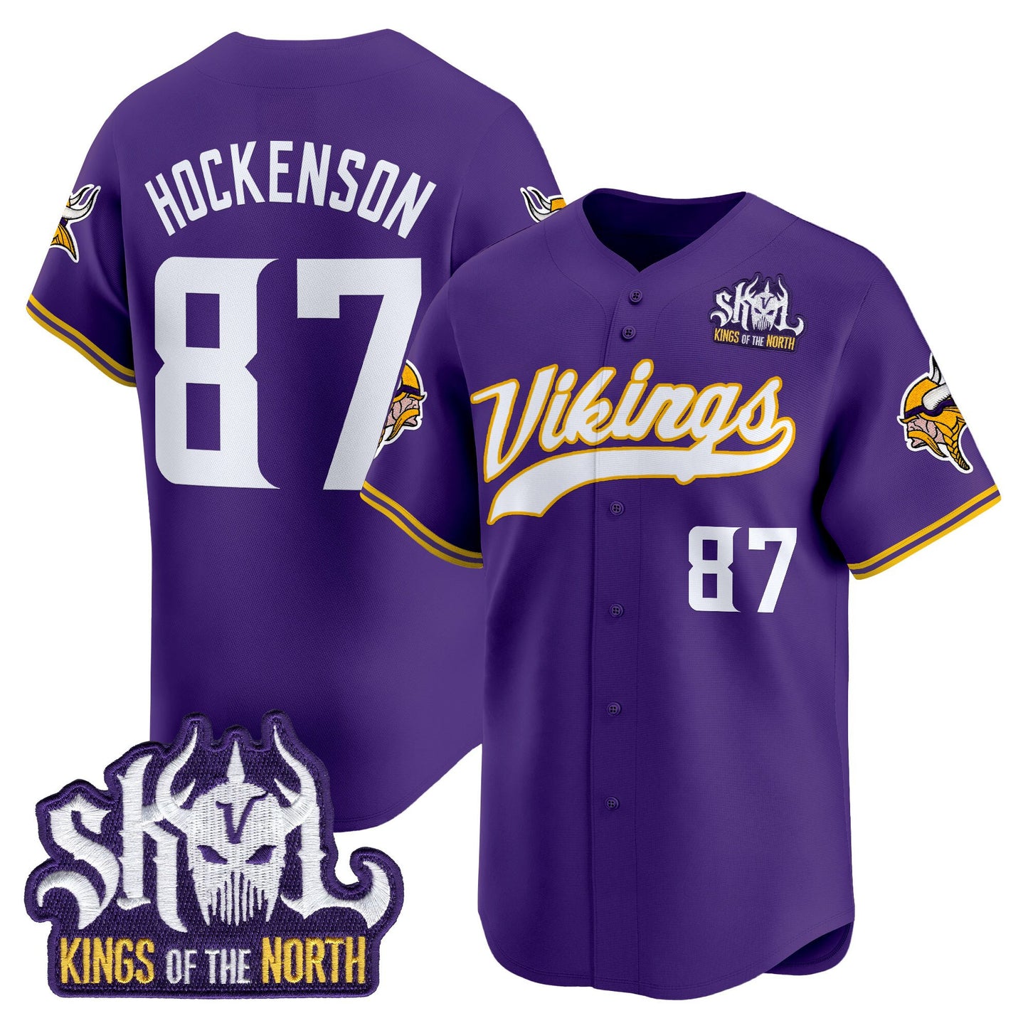  Minnesota Vikings 2025 Vapor Baseball Jersey - Stitched