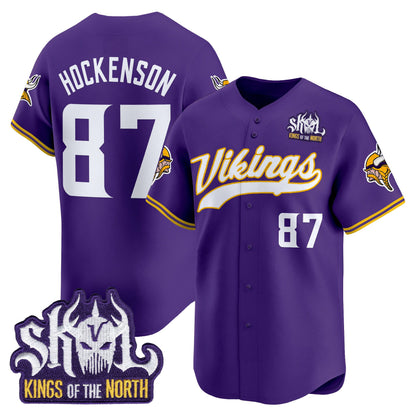  Minnesota Vikings 2025 Vapor Baseball Jersey - Stitched