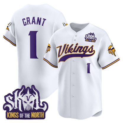  Minnesota Vikings 2025 Vapor Baseball Jersey - Stitched