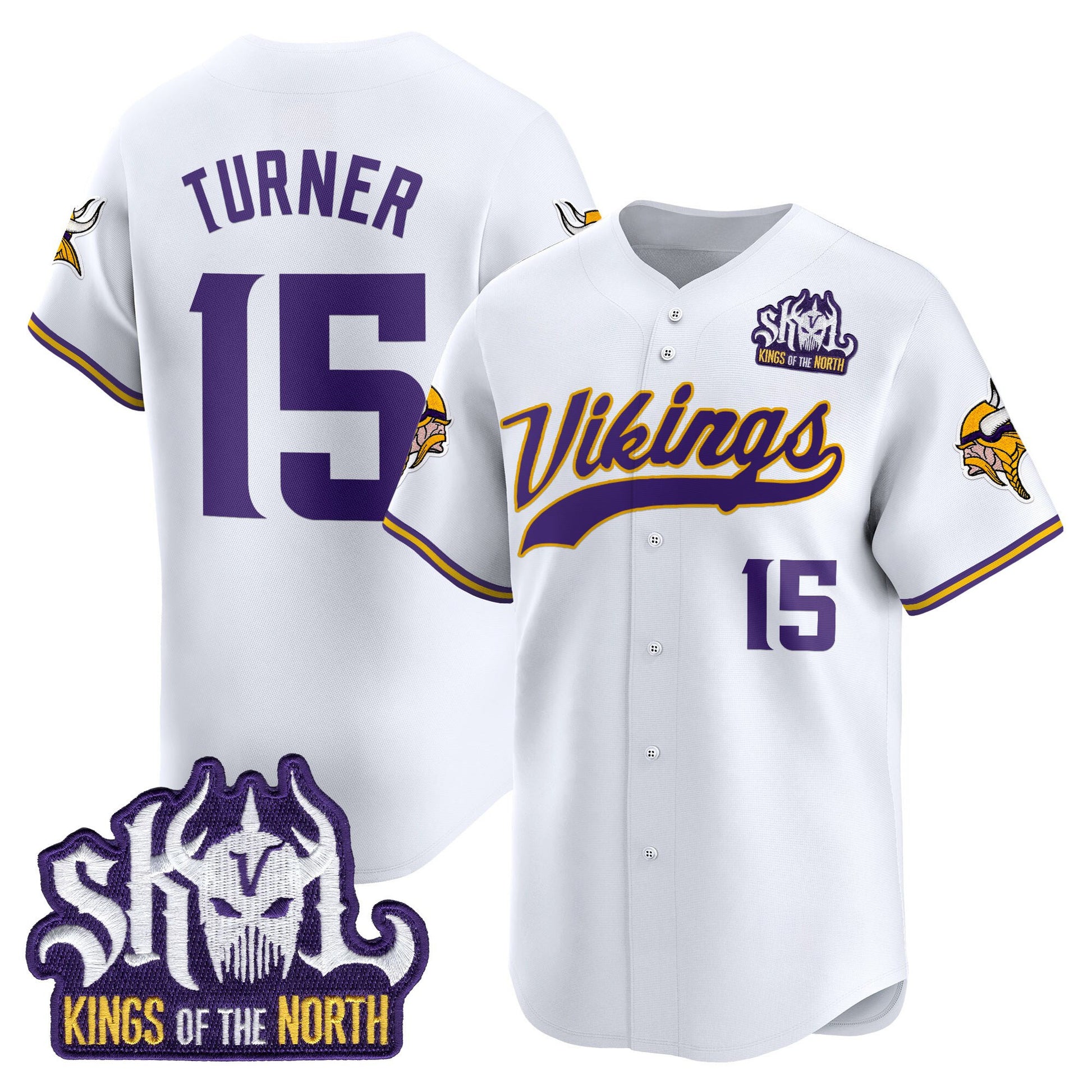  Minnesota Vikings 2025 Vapor Baseball Jersey - Stitched