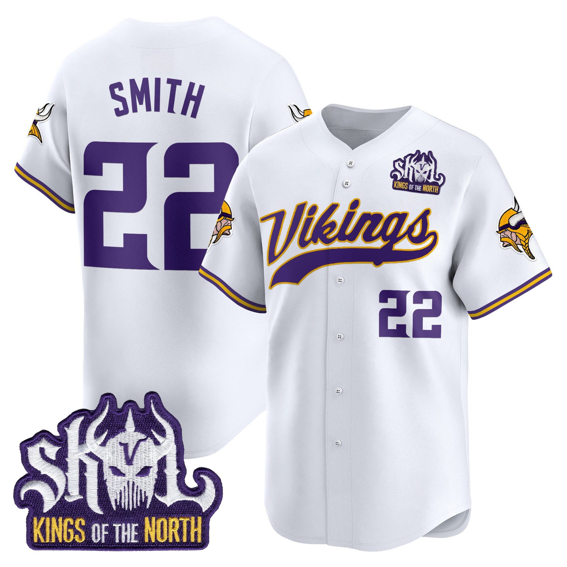  Minnesota Vikings 2025 Vapor Baseball Jersey - Stitched