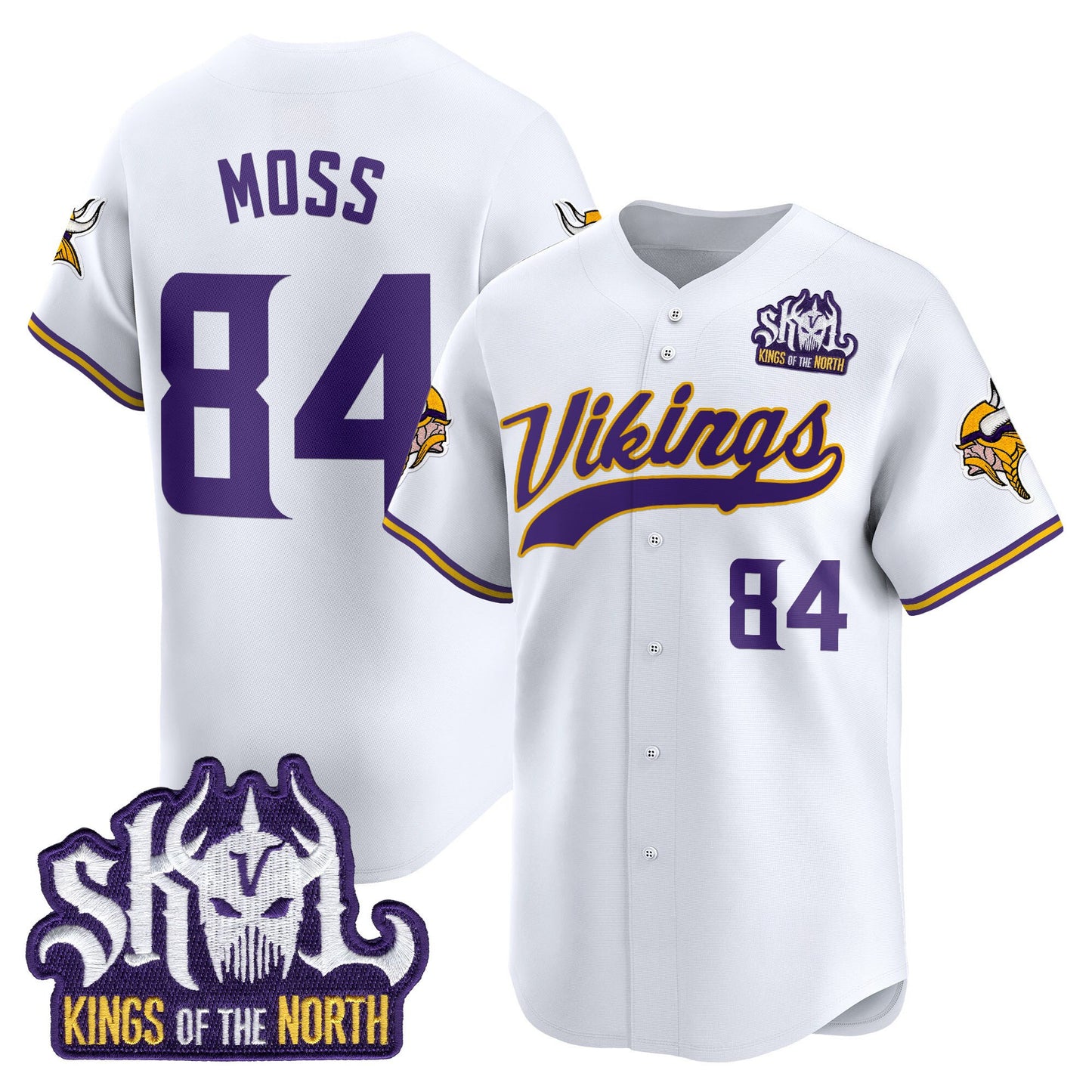  Minnesota Vikings 2025 Vapor Baseball Jersey - Stitched