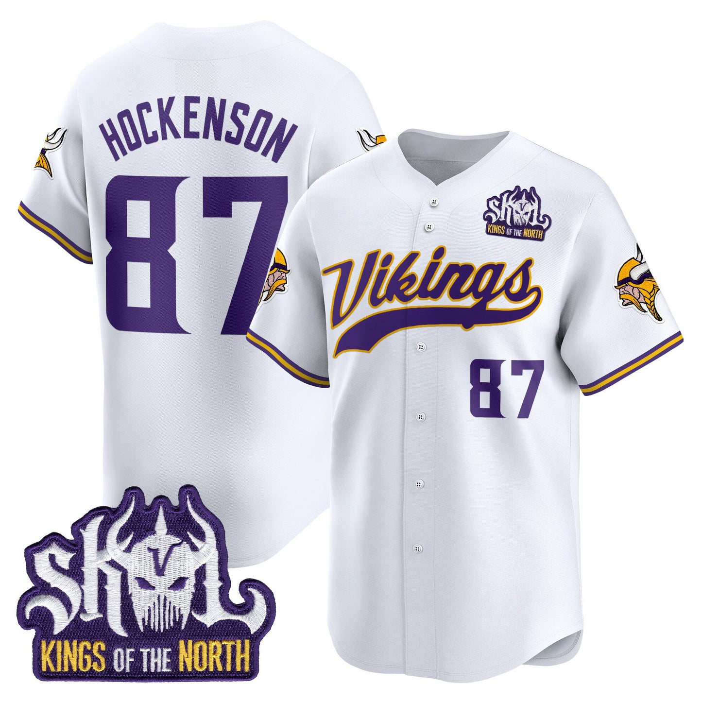  Minnesota Vikings 2025 Vapor Baseball Jersey - Stitched