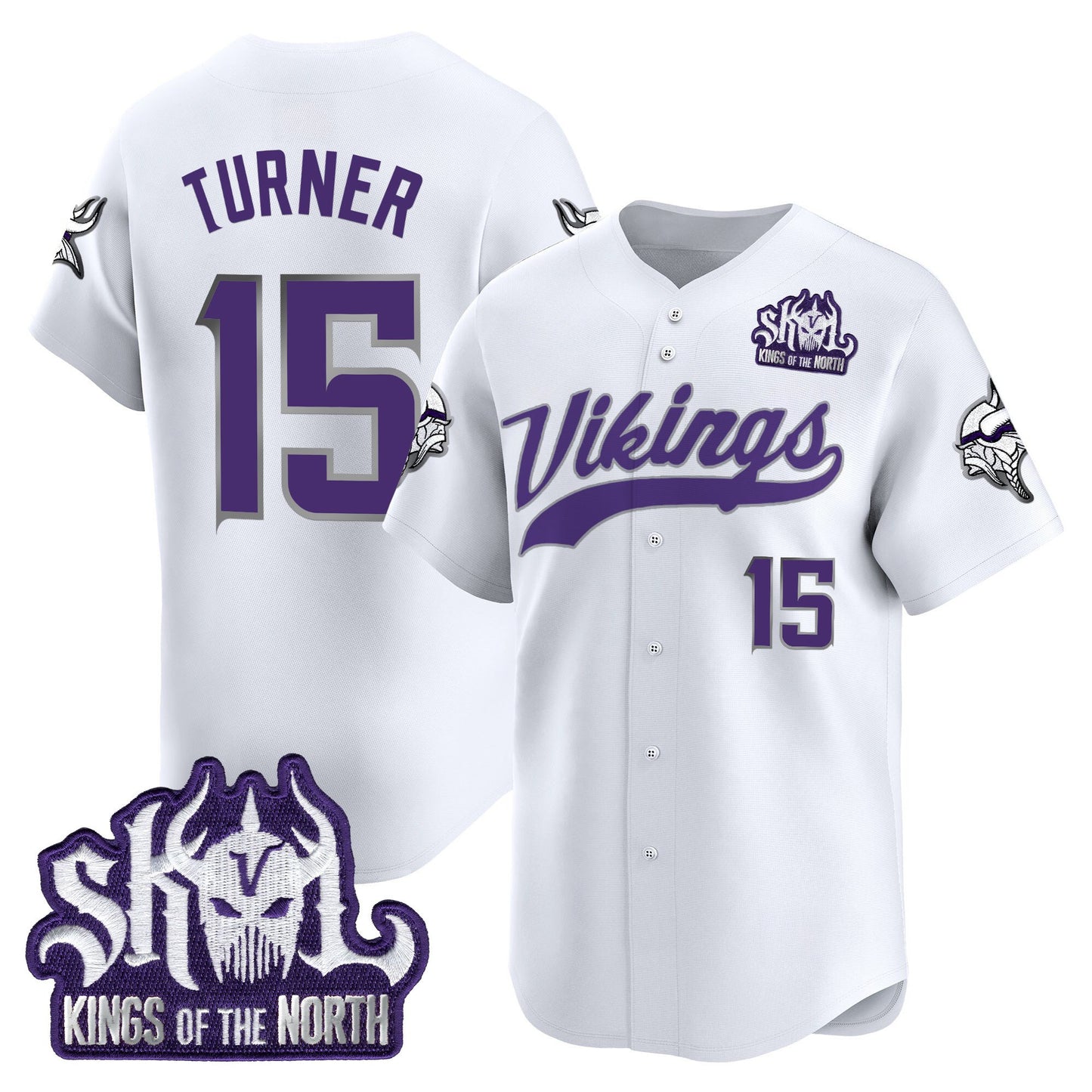  Minnesota Vikings 2025 Vapor Baseball Jersey - Stitched