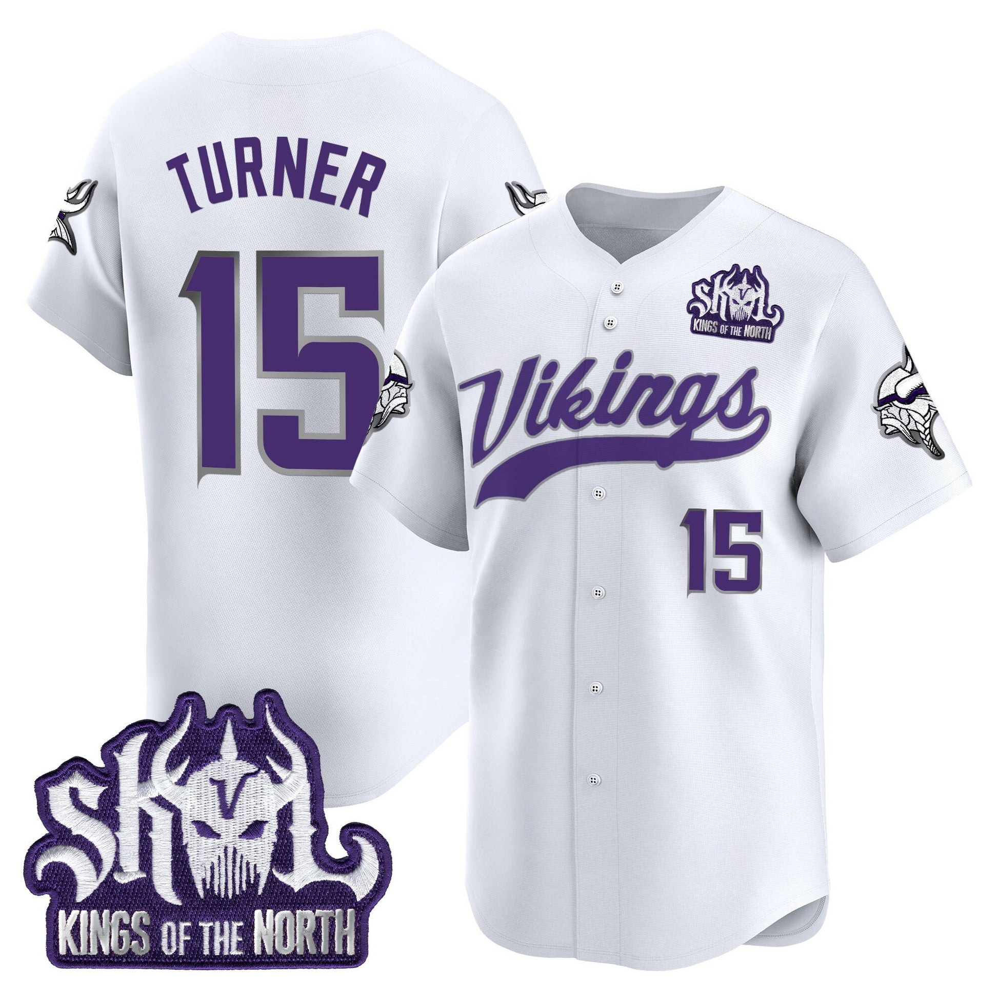  Minnesota Vikings 2025 Vapor Baseball Jersey - Stitched