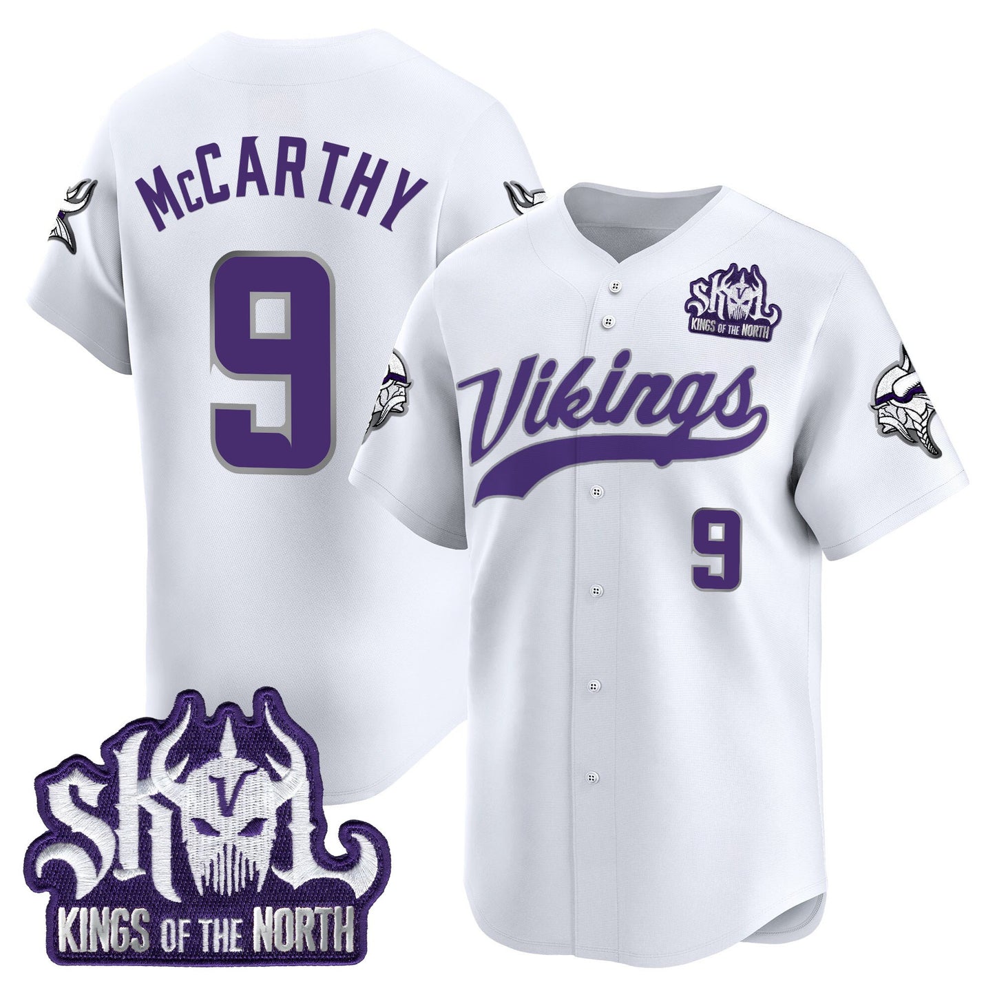 Minnesota Vikings 2025 Vapor Baseball Jersey - Stitched