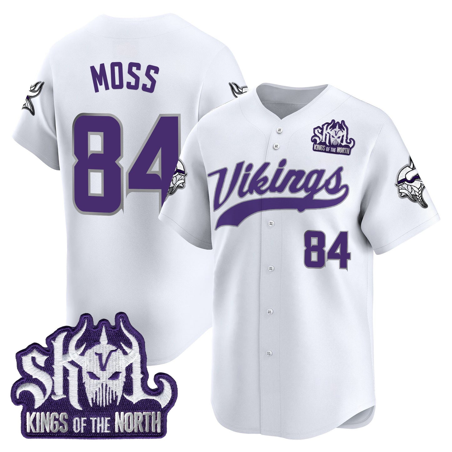  Minnesota Vikings 2025 Vapor Baseball Jersey - Stitched