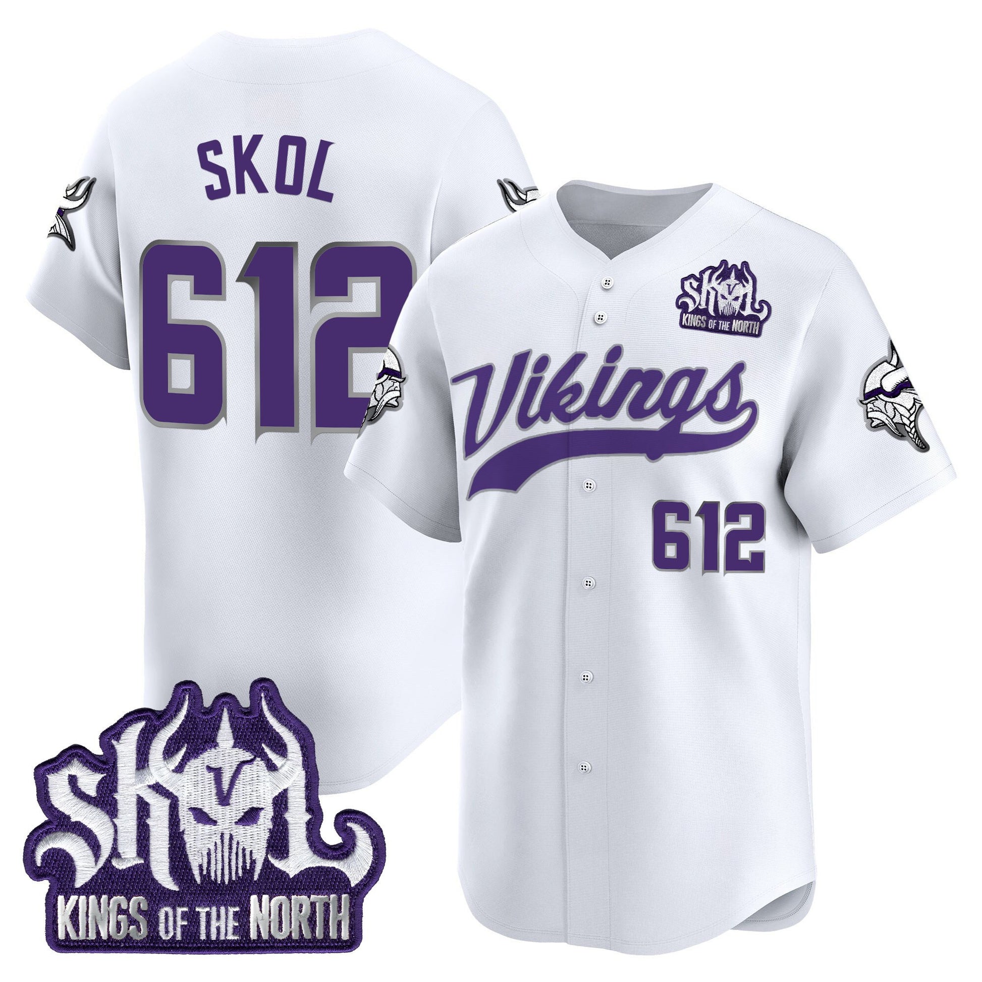  Minnesota Vikings 2025 Vapor Baseball Jersey - Stitched
