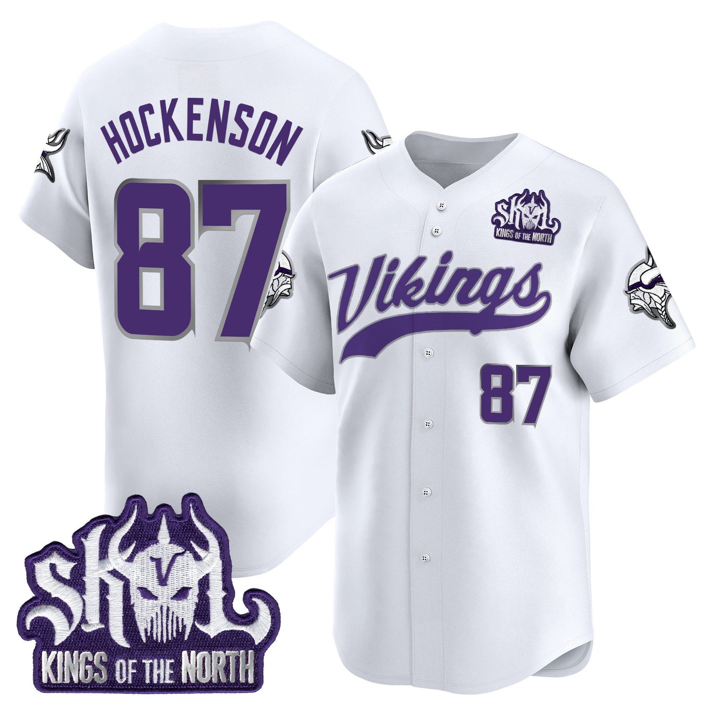  Minnesota Vikings 2025 Vapor Baseball Jersey - Stitched