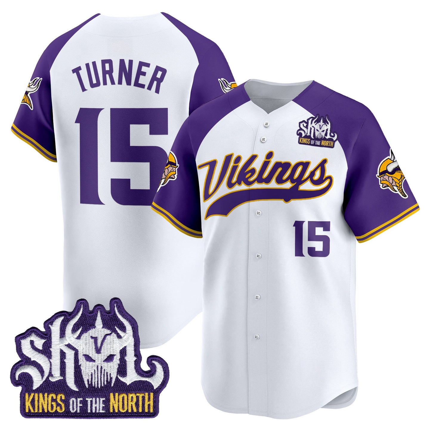  Minnesota Vikings 2025 Vapor Baseball Jersey - Stitched