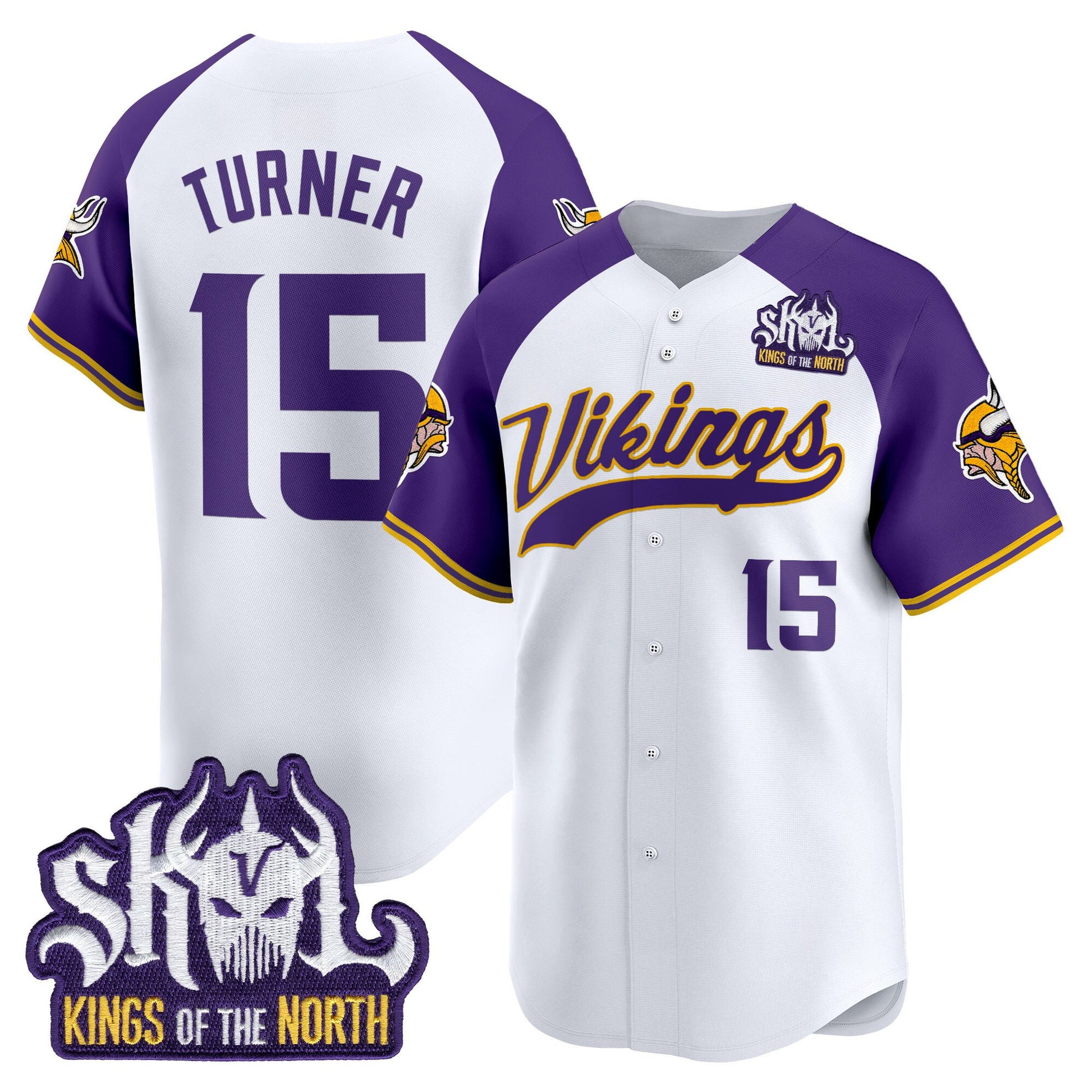  Minnesota Vikings 2025 Vapor Baseball Jersey - Stitched
