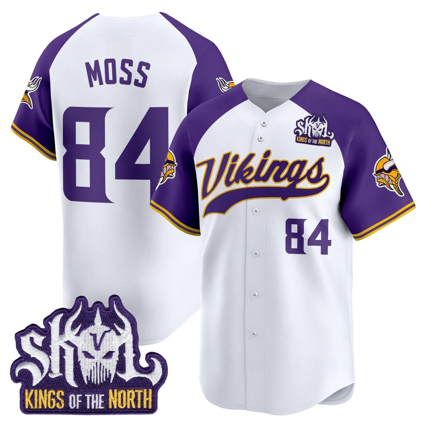  Minnesota Vikings 2025 Vapor Baseball Jersey - Stitched