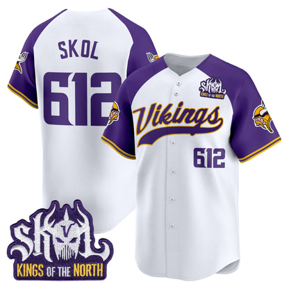  Minnesota Vikings 2025 Vapor Baseball Jersey - Stitched