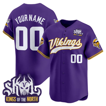 Minnesota Vikings 2025 Vapor Baseball Custom Jersey - Stitched