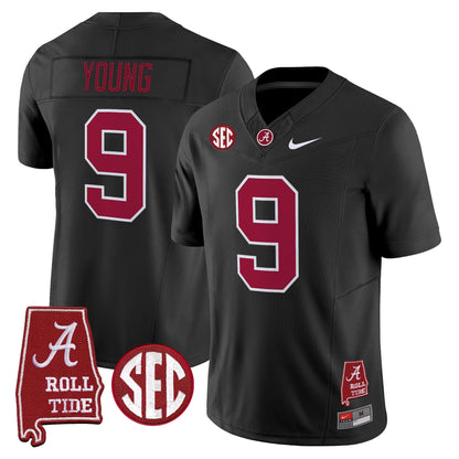 Men's Alabama Crimson Tide 2025 Vapor Limited Jersey - Alabama Map - All Stitched