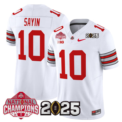Ohio State Buckeyes 'Heritage Stripe' 2025 National Champions Patch Vapor Limited Jersey - Stitched