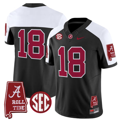 Men's Alabama Crimson Tide 2025 Vapor Limited Jersey - Alabama Map - All Stitched