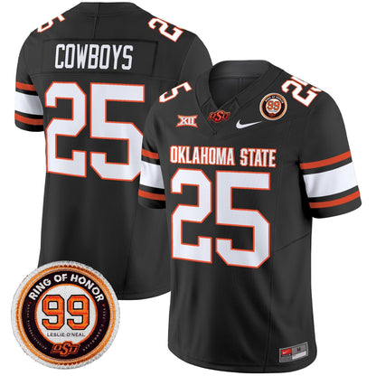 Men's Oklahoma State Cowboys 2025 Vapor Limited Jersey - Leslie O'neal Patch - All Stitched