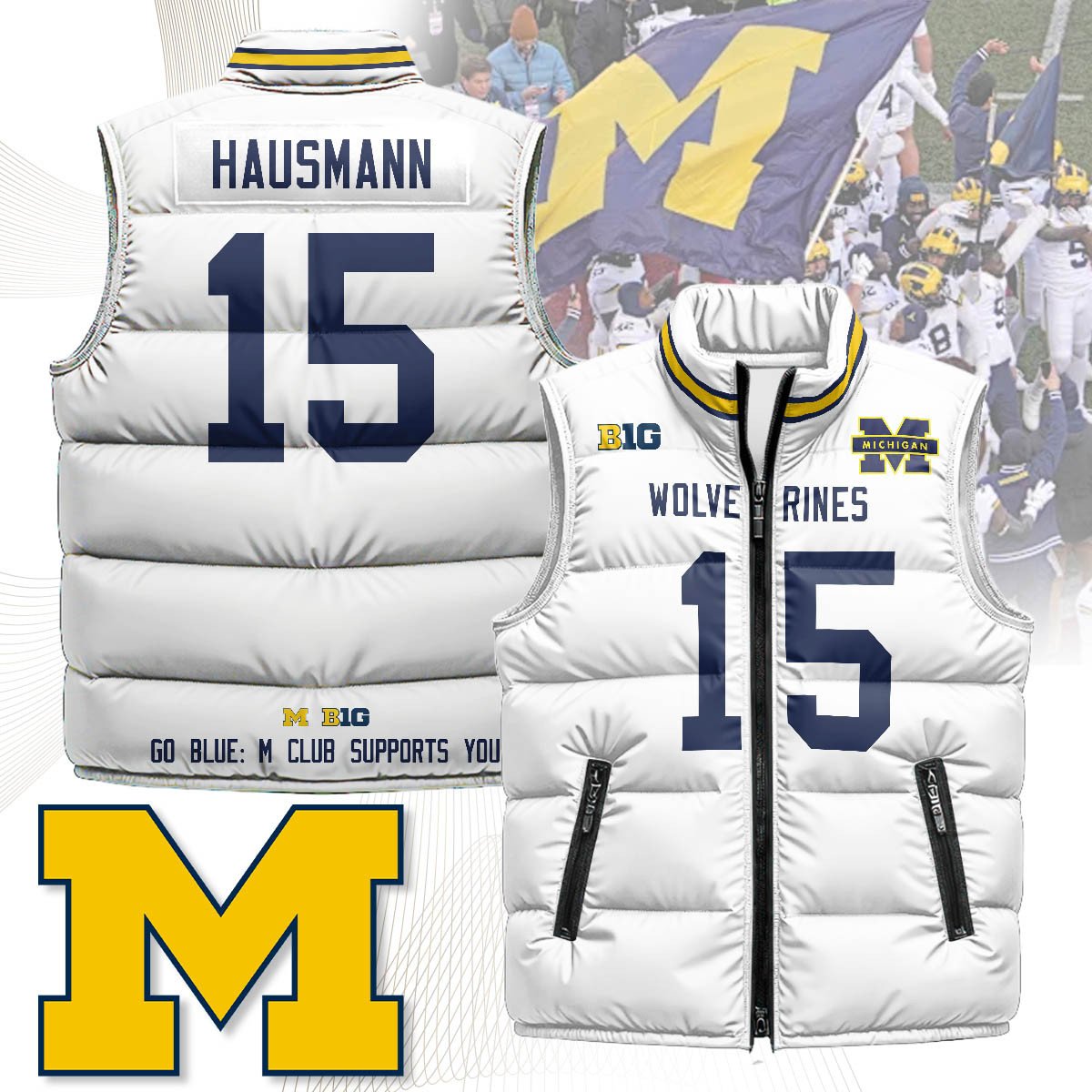 Michigan Wolverines Unisex Puffer Vest