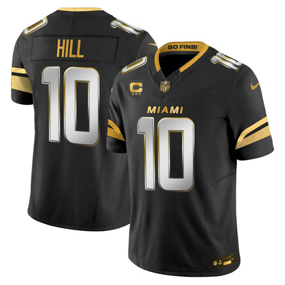 Men's Miami Dolphins 2025 "Rivalries" Gold Vapor Limited Jersey - All Stitched