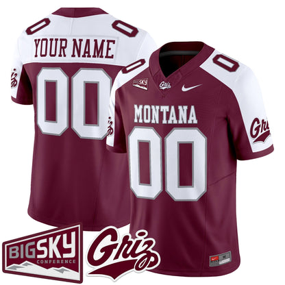Montana Grizzlies 2025 Vapor Limited Custom Jersey - All Stitched