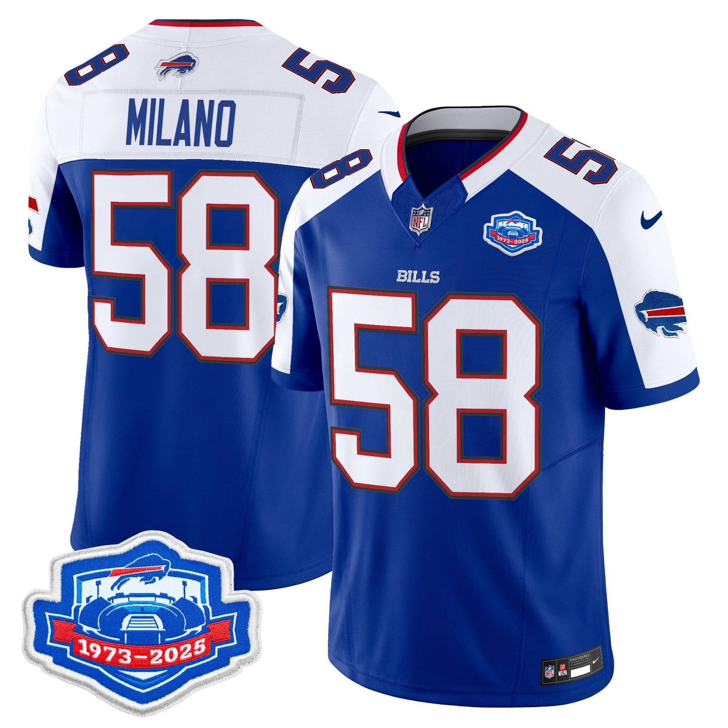 Men's Buffalo Bills 2025 Farewell Season Patch Vapor Limited Jersey - All Stitched