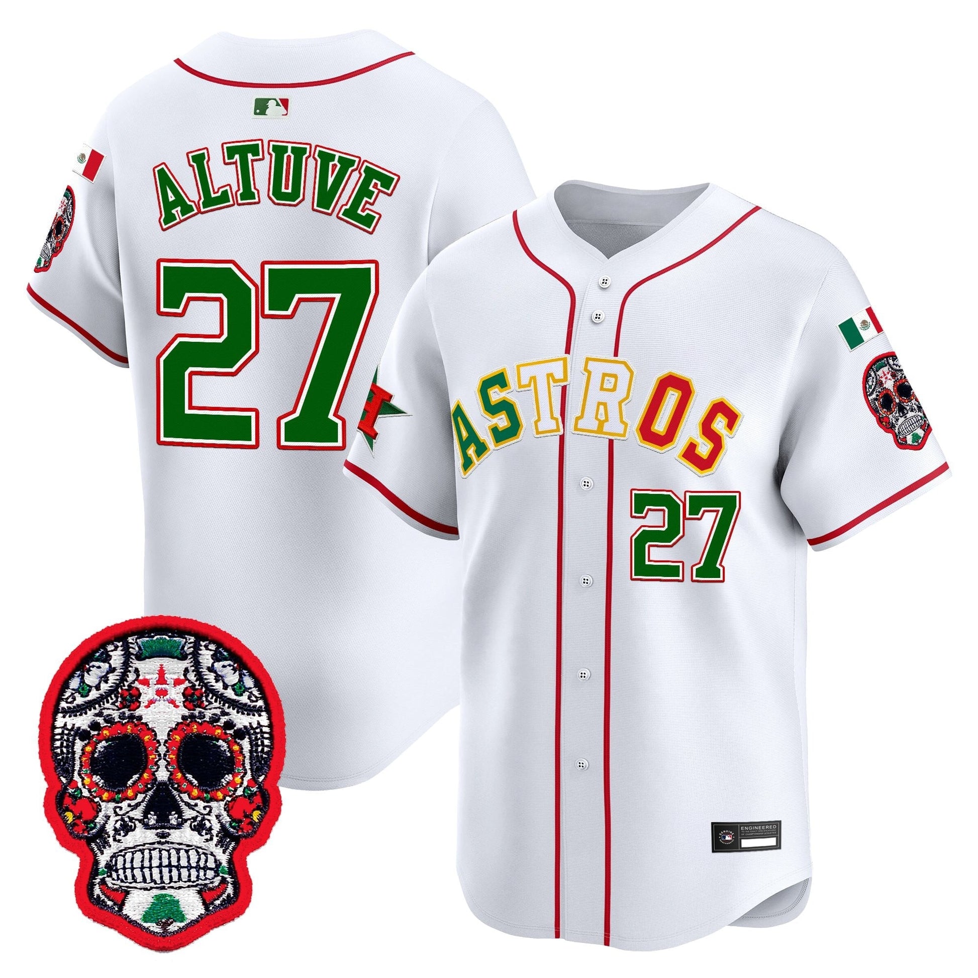 Houston Astros Mexico 2025 'Día de los Muertos Edition' Vapor Premier Limited Jersey - All Stitched