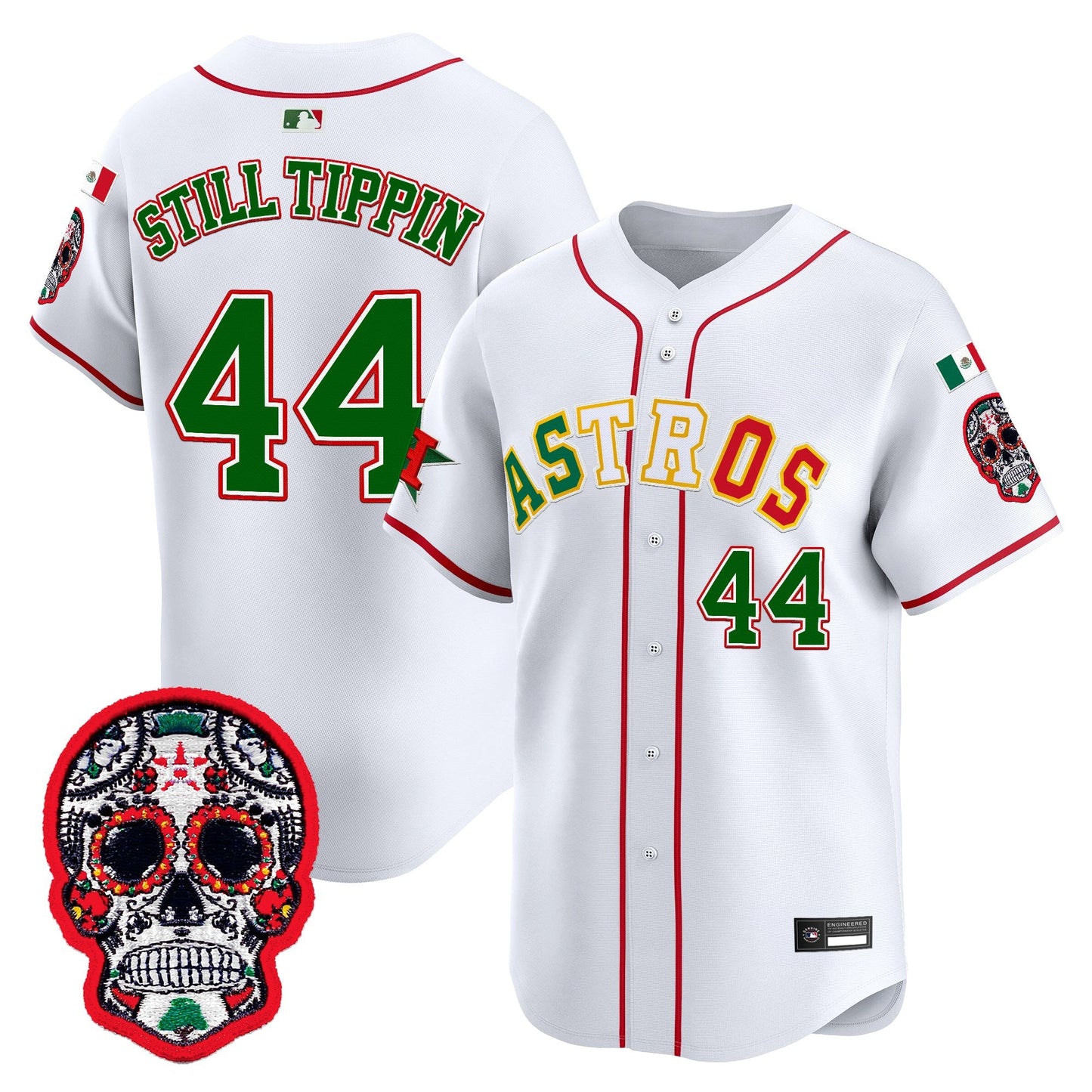 Men's Houston Astros Mexico 2025 'Día de los Muertos Edition' Vapor Premier Limited Jersey - All Stitched