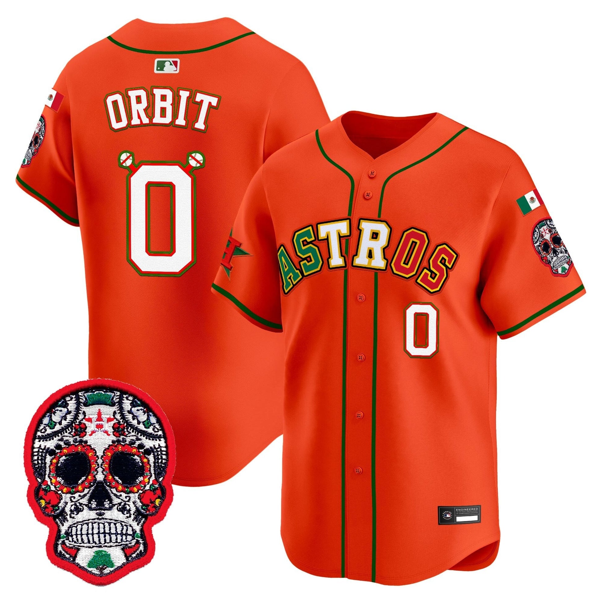 Houston Astros Mexico 2025 'Día de los Muertos Edition' Vapor Premier Limited Jersey - All Stitched
