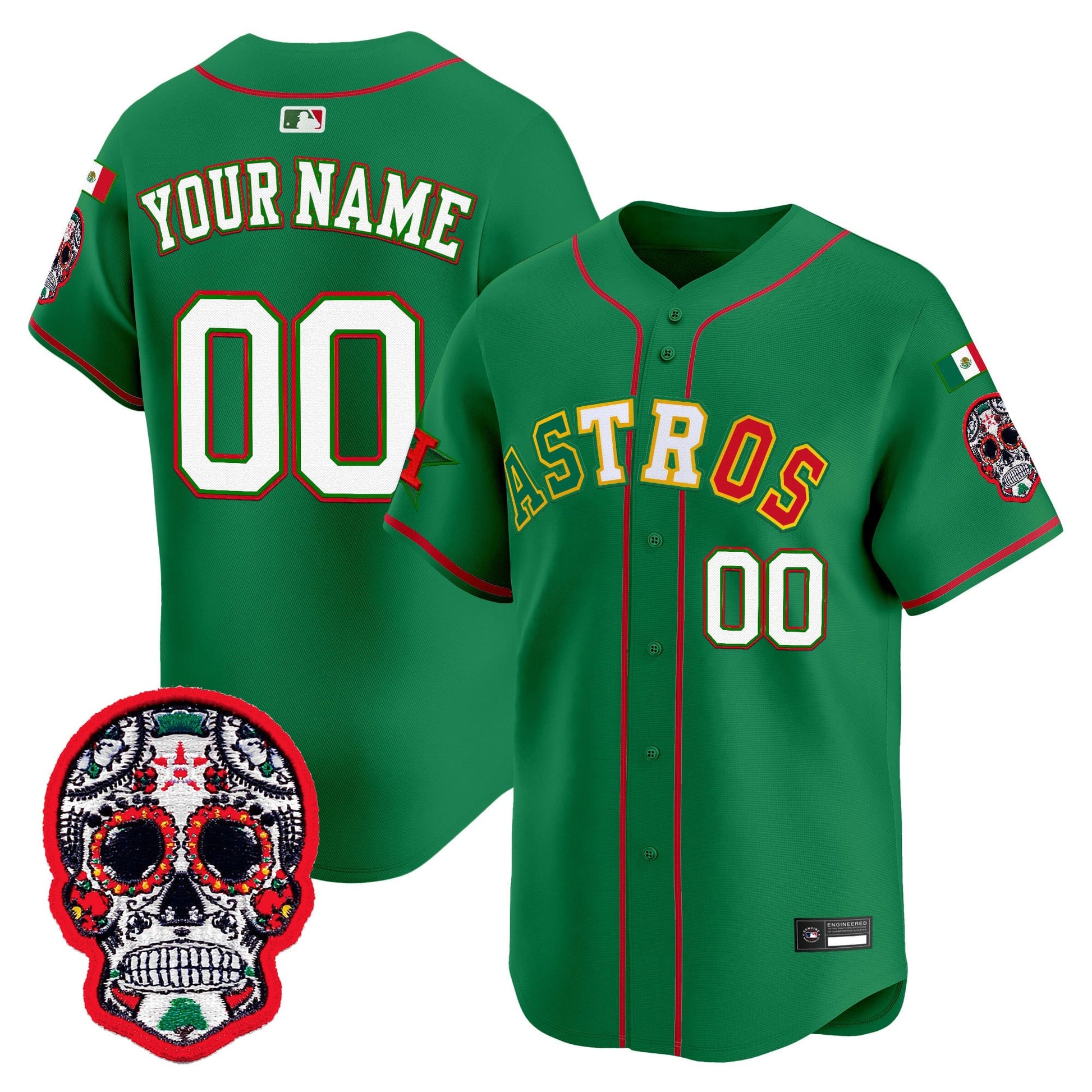 Houston Astros Mexico 2025 'Día de los Muertos Edition' Vapor Premier Limited Custom Jersey - All Stitched
