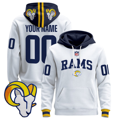 Los Angeles Rams 2025 Premium Custom Pullover Hoodie V2 - All Stitched